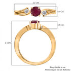 Afrikanischer Rubin und Zirkon-Ring - 0,97 ct. image number 6