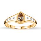 AA natürlicher, goldener Tansanit und Zirkon-Ring - 0,52 ct. image number 3