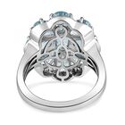 Espirito Santo Aquamarin und Zirkon Ring, ca. 3,92 ct. image number 5