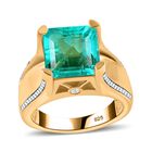 Smaragd Triplett Quarz und Zirkon Ring -  6,04 ct. image number 3