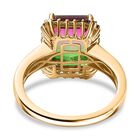 Wassermelonen Quarz Triplett und Multi-Edelstein-Ring - 8,91 ct. image number 5