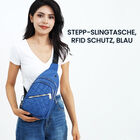 Stepp-Slingtasche, RFID Schutz, Blau image number 1