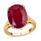 Afrikanischer Rubin und Moissanit-Ring - 13,71 ct. image number 7