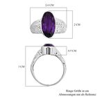 Afrikanischer Amethyst Ringe 925 Silber (Größe 16.00) ca. 7,34 ct image number 5