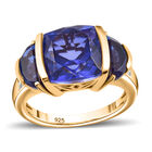 Tansanit-Farbe Quarz und Zirkon Ring - 7,05 ct. image number 3