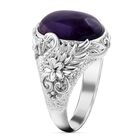 Royal Bali - Afrikanischer Amethyst Ring, 925 Silber, (Größe 17.00), ca. 12.00 ct image number 3