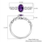 Afrikanischer Amethyst Ring, 925 Silber, (Größe 18.00) ca. 0.76 ct image number 6