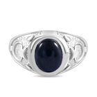 Diffundierter Stern blauer Saphir Ring 925 Silber rhodiniert (Größe 18.00) ca. 3,11 ct image number 0