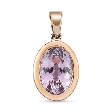 AAA Martha Rocha Kunzit-Anhänger, 585 Roségold ca. 7.79 ct