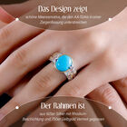 AA Sleeping Beauty Türkis und Zirkon Ring - 4,38 ct. image number 2