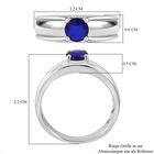 Blauer Spinell Ring, 925 Silber rhodiniert (Größe 17.00) ca. 0.59 ct image number 4