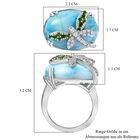 GP Trifono Kollektion- Larimar, Chromdiopsid, Zirkon und blauer Saphir-Ring - 17,62 ct. image number 6