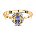 AAA Tansanit und Diamant Ring - 0,61 ct. image number 0