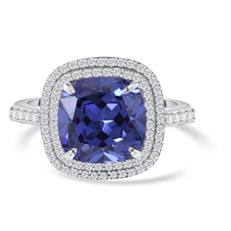 Blauer und weißer Zirkonia-Ring - 9,62 ct. image number 0