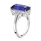 Tansanit-Farbe Quarz und Zirkon Ring - 4,75 ct. image number 4