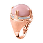 GP Royal Art Déco Collection- AA Peruanischer rosa Opal, Kanchanaburi blauer Saphir und Zirkon-Ring - 19,15 ct. image number 6