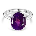 AA Afrikanischer Amethyst Ring 925 Silber platiniert (Größe 16.00) ca. 4,27 ct image number 0