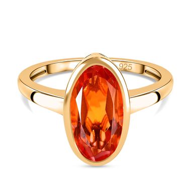 Padparadscha Triplett Quarz Ring - 3,50 ct.