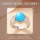 AA Sleeping Beauty Türkis und Zirkon Ring - 4,38 ct. image number 1