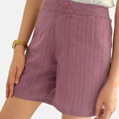 Unifarbene Shorts für Frauen, Gletschergrau, Violett, Größe 36