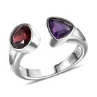 Roter Granat und afrikanischer Amethyst-Ring - 1,56 ct. image number 3