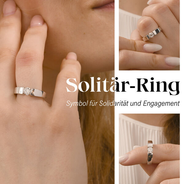 IGI zertifizierter VS Diamant Ring in 950 Platin - 0,50 ct. image number 1