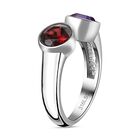 Roter Granat und afrikanischer Amethyst-Ring - 1,56 ct. image number 4