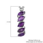 Afrikanischer Amethyst Ohrringe  Edelstahl ca. 2.30 ct image number 4