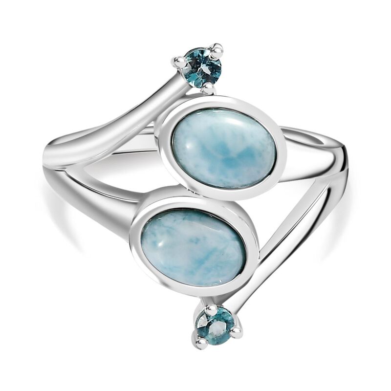 AA Larimar und blauer Apatit-Ring - 2,05 ct. image number 0