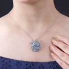 GP Amore Kollektion- Himmelblauer Topas, Zirkon und blauer Saphir-Anhänger mit 45cm Kette- 8,97 ct. image number 2