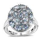 Santamaria Aquamarin und Zirkon Ring, 2,69 ct. image number 3