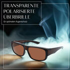 Transparente Polarisierte Überbrille, braun image number 1