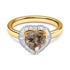 ILIANA AAA Turkizit und Diamant Ring in 750 Gelbgold - 2,33 ct. image number 0