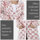 Cardigan mit Kapuze, pinke geometrische Muster image number 4