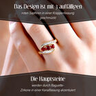 Roter Saphir und Zirkon-Ring - 1,99 ct. image number 2