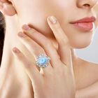 Royal Bali Kollektion- Larimar und Blautopas Ring - 5,89 ct. image number 2