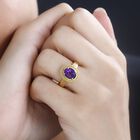 Afrikanischer Amethyst Ring Messing  (Größe 20.00) ca. 1,65 ct image number 2