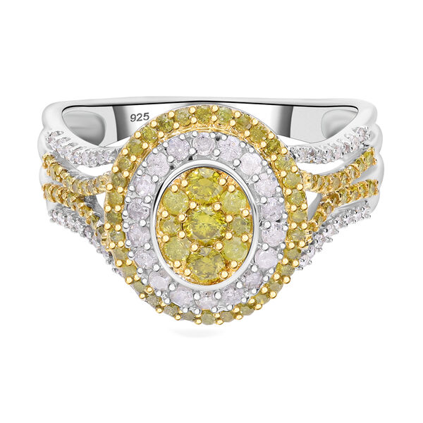 Gelber und weißer Diamant Ring  - 0,99 ct. image number 0