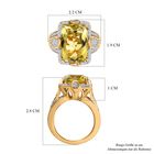 AA Ouro Verde Quarz und Zirkon Ring - 7,81 ct. image number 6