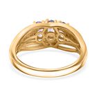 Tansanit und Diamant Ring, 925 Silber 750 Gelbgold Vermeil - 0,79 ct. image number 5