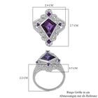 Afrikanischer Amethyst Ring, 925 Silber rhodiniert, (Größe 17.00), ca. 3.19 ct image number 4