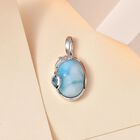 AA Larimar und himmelblauer Topas-Anhänger - 7,45 ct. image number 1