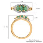 Socoto Smaragd und Zirkon Ring - 0,96 ct. image number 6