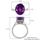 AA Afrikanischer Amethyst Ring 925 Silber platiniert (Größe 16.00) ca. 4,27 ct image number 6