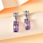 Rose De France Amethyst und Zirkon-Ohrringe - 5,58 ct. image number 1