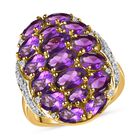 Afrikanischer Amethyst und Zirkon-Cluster-Ring - 5,54 ct. image number 3