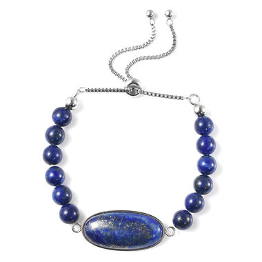 Flexibles Lapislazuli Bolo-Armband, 15-22 cm - 78 ct.