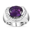 Afrikanischer Amethyst und Zirkon-Ring - 4,91 ct. image number 3