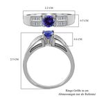 AAA Tansanit und Zirkon Ring - 0,79 ct. image number 4