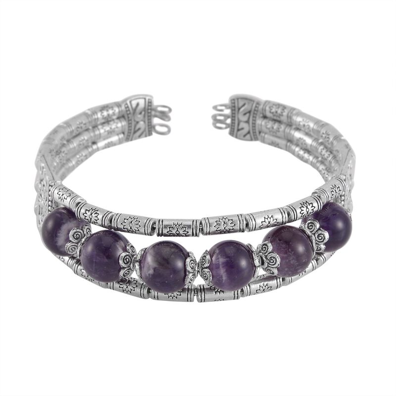 Zweifarbiges Amethyst-Armband, 18 cm - 43 ct. image number 0